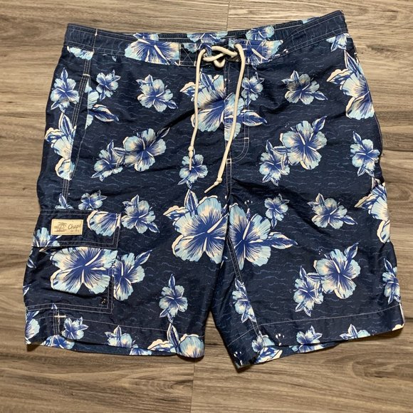 🔥4/$20 Mens Medium Bathing Suit Swim Trunks CHAPS Brand Floral Style - Picture 1 of 6